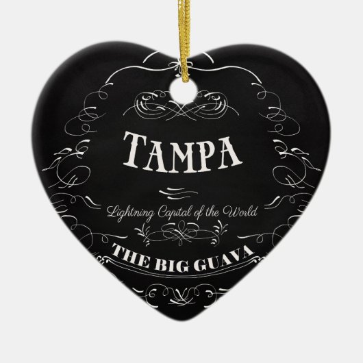 Tampa. Florida - Lightning Capital of the World Keramisch Ornament (Voorkant)