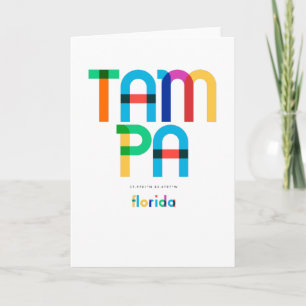 Tampa Florida Mid Century, Pop Art, Kaart