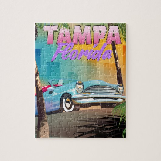 Tampa Florida mooie reisposter. Legpuzzel (Verticaal)