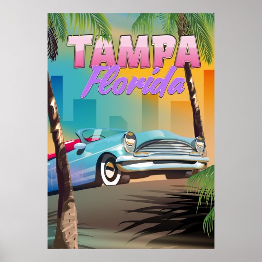 Tampa Florida mooie reisposter. Poster (Voorkant)