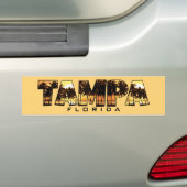 Tampa Florida palm bomen bumper sticker (Op auto)