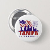 Tampa Florida Patriotic Button (Voorkant /achterkant)