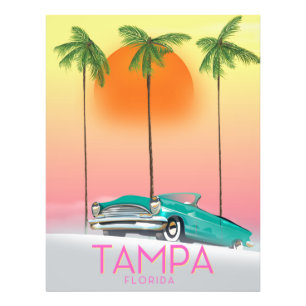 Tampa Florida Reisposter in vintage stijl Foto Afdruk