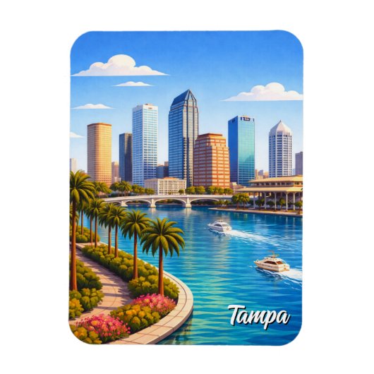 Tampa Florida Reizen Magneet (Verticaal)