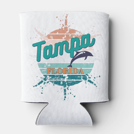 Tampa Florida Retro  Exploding Sunset Blikjeskoeler (Achterkant)