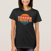Tampa Florida Retro Sunset T-Shirt (Voorkant)