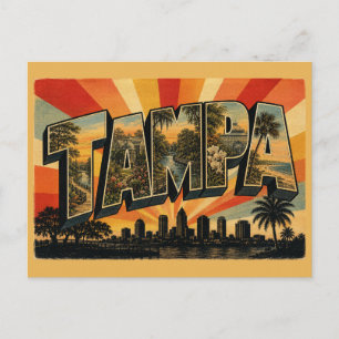 Tampa Florida Rivierfront Botanische Tuin Kunst Briefkaart