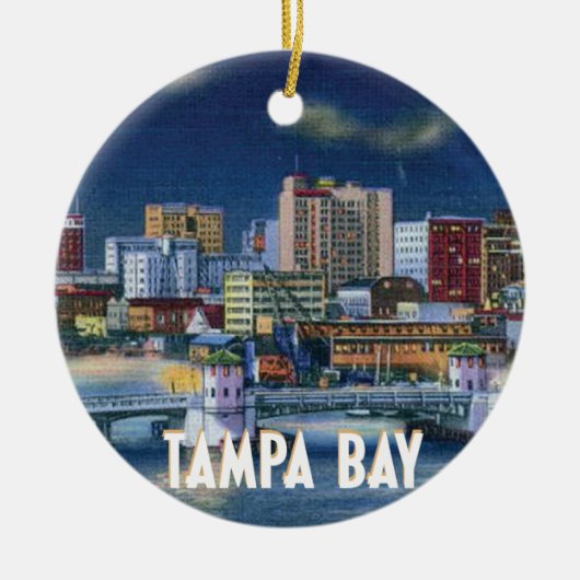 Tampa Florida Skyline Keramisch Ornament (Voorkant)