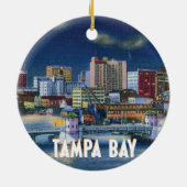  Tampa Florida Skyline Keramisch Ornament (Achterkant)