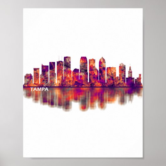 Tampa Florida Skyline Poster (Voorkant)
