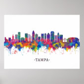 Tampa Florida Skyline Poster (Voorkant)
