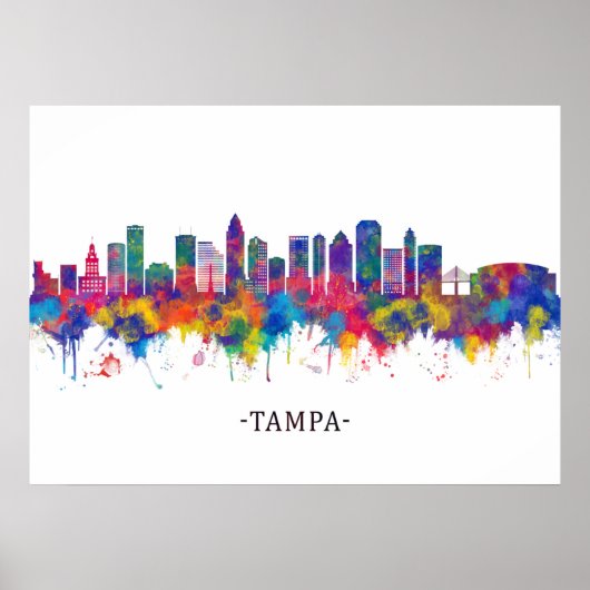 Tampa Florida Skyline Poster (Voorkant)