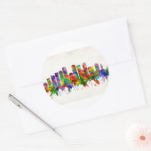 Tampa Florida Skyline Ronde Sticker (Envelop)