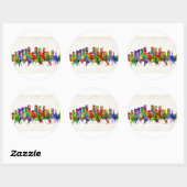 Tampa Florida Skyline Ronde Sticker (Vel)