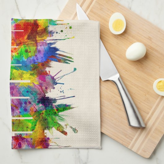 Tampa Florida Skyline Theedoek (Quarter Fold)