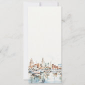 Tampa Florida Skyline Waterverf Wedding Menu Kaart (Achterkant)