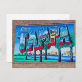 Tampa .Florida Stadsmuurschildering Feestdagenkaart (Voorkant / Achterkant)