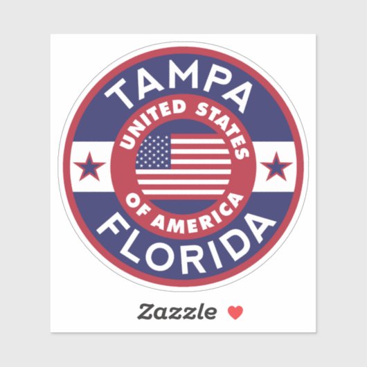 Tampa, Florida Sticker (Vel)
