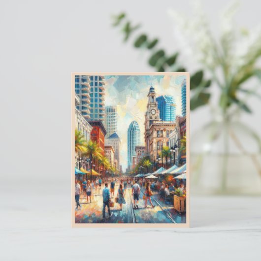 Tampa, Florida Street Painting Reizen Briefkaart (Staand voorkant)