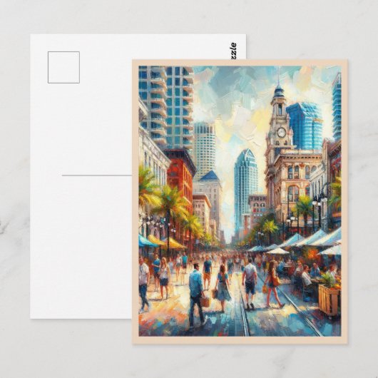 Tampa, Florida Street Painting Reizen Briefkaart (Voorkant / Achterkant)