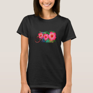 Tampa Florida Tropical Flowers Familievakantie T-shirt