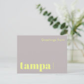 Tampa Florida typografisch modern Briefkaart (Staand voorkant)