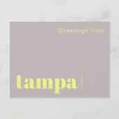 Tampa Florida typografisch modern Briefkaart (Voorkant)