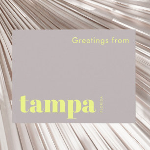 Tampa Florida typografisch modern Briefkaart