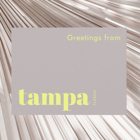 Tampa Florida typografisch modern Briefkaart