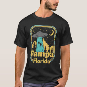 Tampa Florida Ufo Alien Hunter 80s State Pride T-shirt