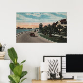 Tampa, Florida - Uitzicht van Bayshore Blvd Poster (Thuiskantoor)