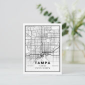 Tampa Florida USA Travel City Map Briefkaart (Staand voorkant)