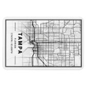 Tampa Florida USA Travel City Map Poster Magneet (Horizontaal)