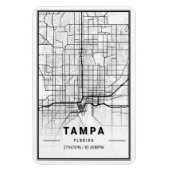 Tampa Florida USA Travel City Map Poster Magneet (Verticaal)