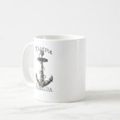 Tampa Florida Vacation Nautical Anchor Sailing Koffiemok (Voorkant links)