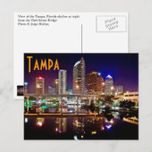 Tampa, Florida van de Platt Street Bridge. Briefkaart (Voorkant / Achterkant)