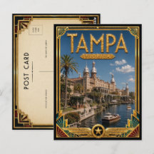 Tampa Florida Vintage Art Deco Gouden Tijdperk