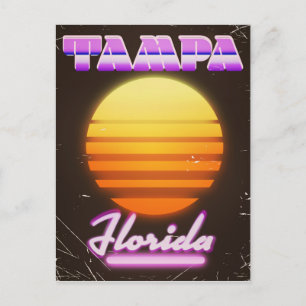 Tampa Florida vintage jaren 80 reisposter Briefkaart