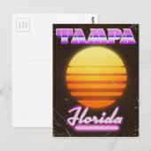 Tampa Florida vintage jaren 80 reisposter Briefkaart (Voorkant / Achterkant)
