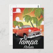 Tampa Florida vintage-poster Briefkaart (Voorkant / Achterkant)