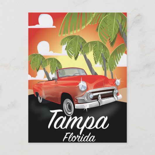 Tampa Florida vintage-poster Briefkaart (Voorkant)