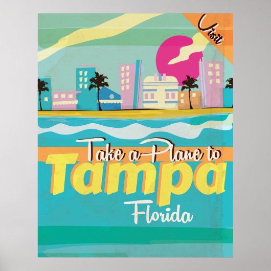 Tampa,Florida vintage reisposter. Poster (Voorkant)