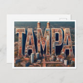 Tampa, Florida Vintage Reizen Briefkaart (Voorkant / Achterkant)