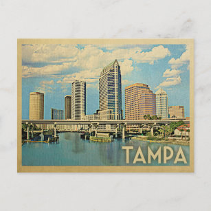 Tampa Florida Vintage Travel Briefkaart