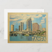 Tampa Florida Vintage Travel Briefkaart (Voorkant / Achterkant)