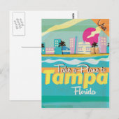 Tampa, Florida vintage Travel Poster. Briefkaart (Voorkant / Achterkant)