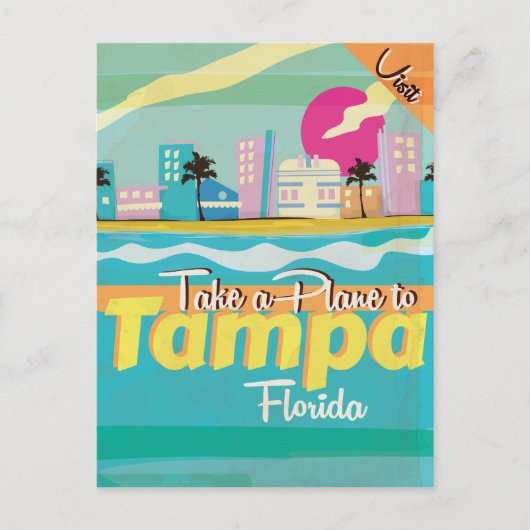 Tampa, Florida vintage Travel Poster. Briefkaart (Voorkant)
