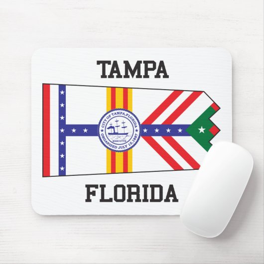 Tampa, Florida Vlag VS Muismat (Met muis)