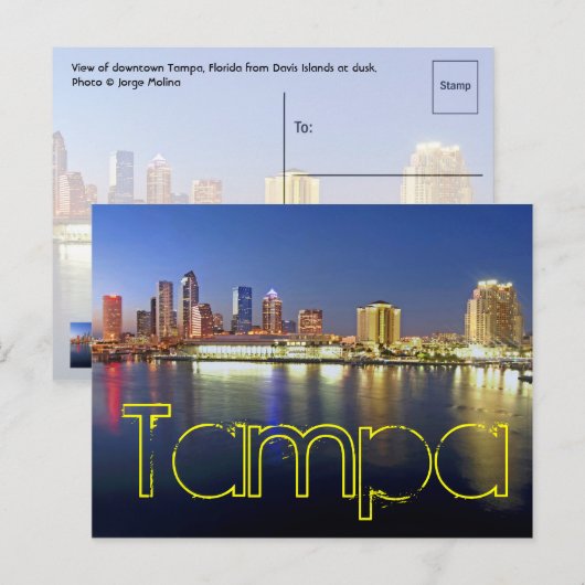 Tampa, Florida, VS Briefkaart (Voorkant / Achterkant)