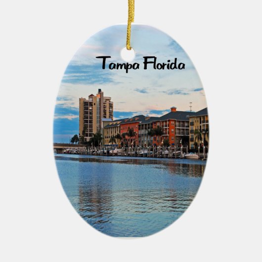 Tampa Florida Waterfront Keramisch Ornament (Voorkant)